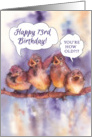 happy 73rd birthday, singing sparrows card