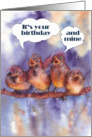 it’s your birthday (and mine), mutual birthday, singing sparrows card