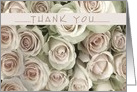 Thank you for being in our Wedding, White delicate cream Roses card