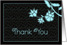 thank you, elegant floral design card