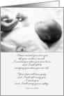 Isaiah 46:3, Christian encouragement card, newborn baby card