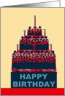 Happy Birthday, Stacked Cake and Candles card