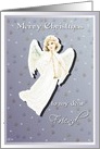 Merry Christmas to my dear Friend, Vintage Angel card