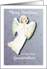 Merry Christmas to my dear Grandmother, Vintage Angel card