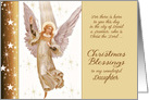 Daughter, Luke 2:11, Christmas Blessings, Angel card