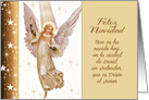 Feliz Navidad, Spanish Merry Christmas + translation Luke 2:11 card