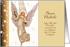 Buon Natale, Merry Christmas in Italian, Luke 2:11, Vintage Angel card
