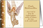 Frohe Weihnachten, German Merry Christmas, Translation Luke 2:11 card