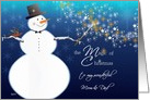 To my wonderful Mom and Dad, Magical Merry Christmas, Snowman card