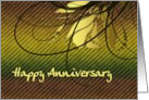 Happy Anniversary Gold Swirls Employee card