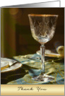 thank you for dinner, elegant glass, dinner table card