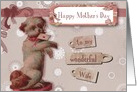 To my wonderful Wife, Happy Mother’s day, Scrapbook, Cute Dog card