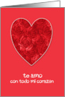 Te Amo con Todo Mi Corazn Spanish Happy Valentine’s Day card
