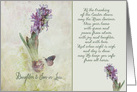 To my Daughter and Son-in-Law, Easter blessings, hyacinth card