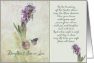 To my daughter and son-in-law, Easter blessings, hyacinth card