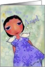 You are an Angel, Thank You for your Kindness, Mixed-Media Painting card