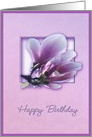 Christian Birthday Card, Magnolia Tulip Tree Flower card