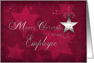 Merry Christmas to a valued Employee, Business, Star, silver effect card