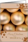 Christmas custom personalized business card, silver glass ornament, card