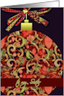 To My Sister Merry Christmas Elegant Red Ornament card