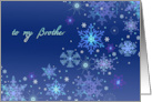 For Brother Christmas Snowflakes Ice Crystals card