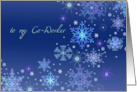 To My Co Worker Christmas Snowflakes Ice Crystals card