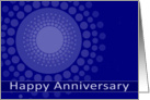 Happy Anniversary, Employee, Business Card, blue polka dots card