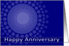 Happy Anniversary, Employee, Business Card, blue polka dots card