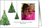 Merry Christmas Custom Photo Watercolor Trees card