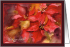 to my Sister, Christmas card, Poinsettias, watercolor card