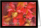 Gldelig jul og godt nytr, Merry Christmas in Danish, poinsettia card