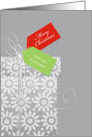 Christmas card for Son & Family, gift, snowflakes, elegant card