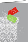 Christmas card for Son, gift, snowflakes, elegant card