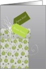 Merry Christmas & Happy New Year in French, ornaments card