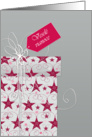 Merry Christmas in Czech, vesel Vnoce, star ornaments card