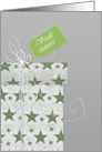 Merry Christmas in Czech, vesel Vnoce, star ornaments card
