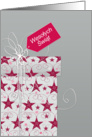 Merry Christmas in Polish, Wesołych Świąt, star ornaments card