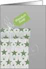 Merry Christmas in Polish, Wesołych Świąt, star ornaments card