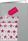 Merry Christmas in Japanese, メリークリスマス, star ornaments card