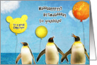 Happy Birthday to a great Employee, Business birthday card, penguins card