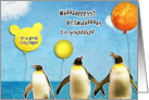 Happy Birthday to a great Colleague, Business birthday card, penguins card