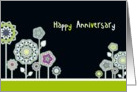 Happy Anniversary, Business anniversary card, floral card
