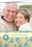 Passover Blessings, Photo card, grapes and Star of David card