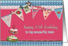 happy 65th birthday to my wonderful Mum, bunting and cupcakes card