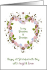 to my grandparents, happy first grandparents day, floral heart card