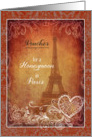 please marry me, proposal, honeymoon in Paris, Eiffel Tower, heart card