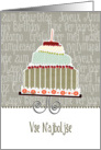Vse Najbolje , happy birthday in Slovenian, cake & candle card