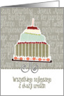 Wszystkiego najlepszego z oka, happy birthday in Polish, cake & candle card