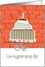 Laa-ruggyree sonney dhyt, happy birthday in Manx, cake & candle card