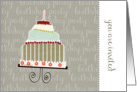 you are invited, birthday party invitation, cake & candle card